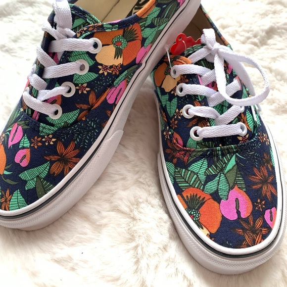 🛍Host pick🛍 Vans Old Skool MULTI TROPIC DRESS BLUE/TRUE WHITE. Size 6.5/7 - Picture 4 of 14